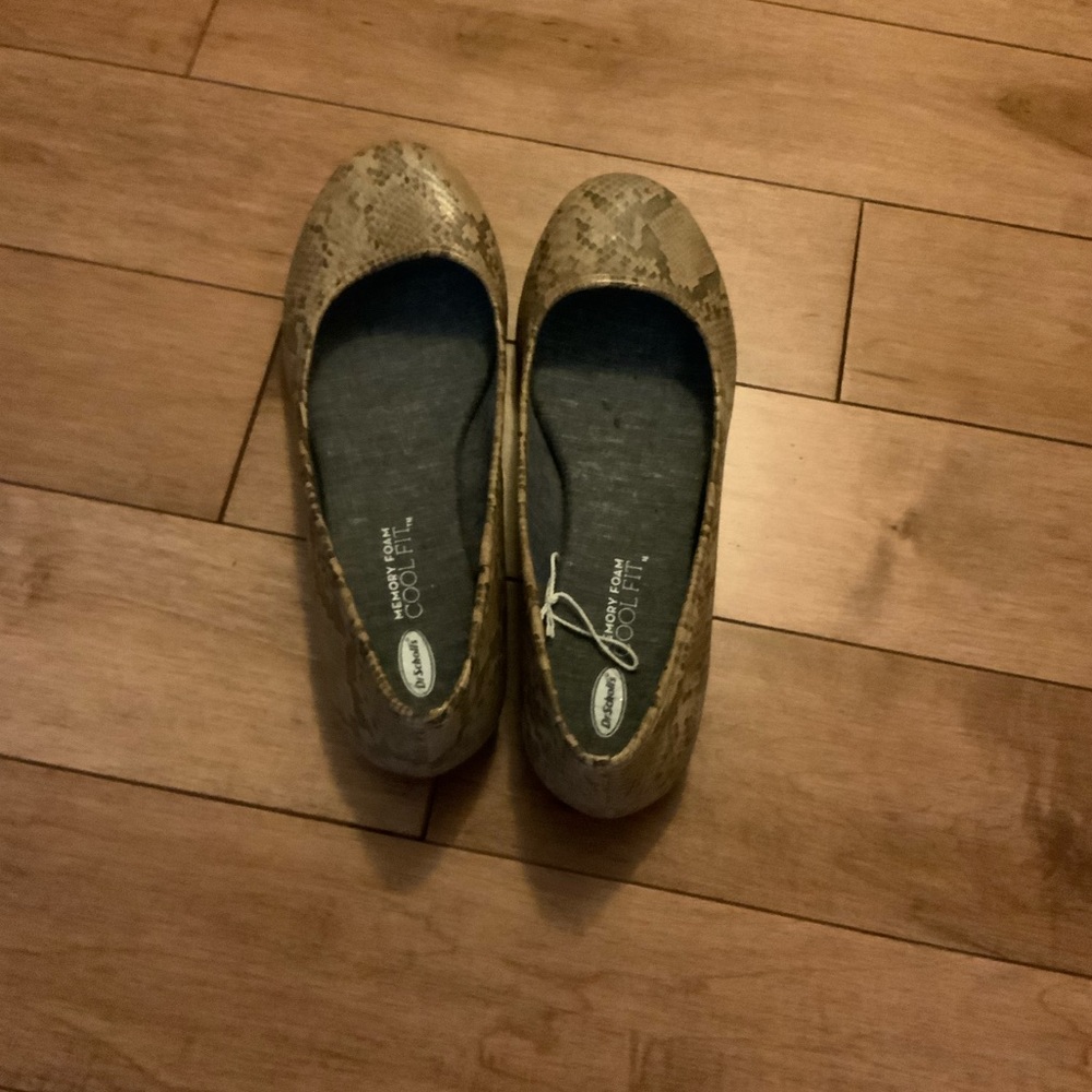 Snake print ballet flats